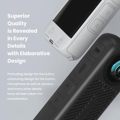 Amagisn Silicone Protective Cover for Insta360 X4 - Body Case Gray