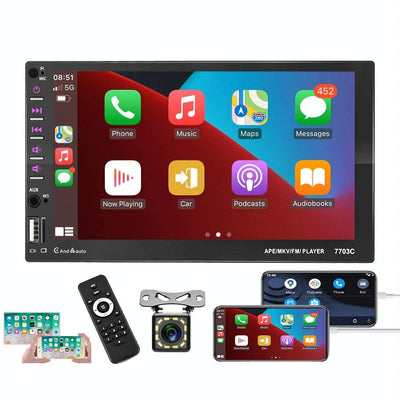 7 Inch Car Mp5 Player With Bluetooth & 12 Light Camera - Universal Fit