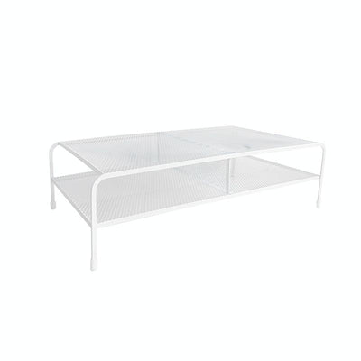 Desk Organizer Bracket for Elevated Computer Monitor - Wrought Iron - Double Layer Split