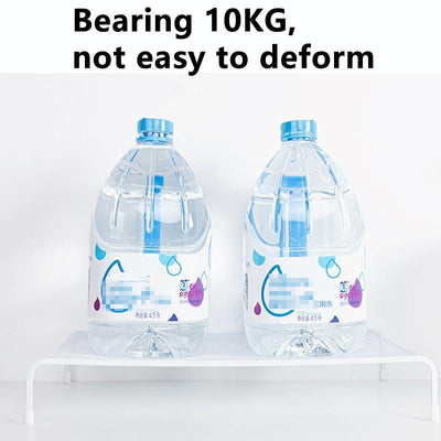 Desk Organizer Bracket for Elevated Computer Monitor - Wrought Iron - Double Layer Split