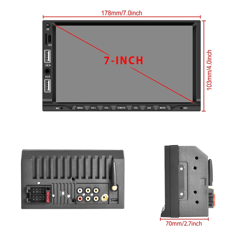 7 Inch Car Mp5 Player Carplay / Android Auto / Mirror Link / Bluetooth - Standard - With Ahd Camera