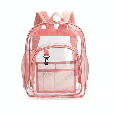 Waterproof Pvc Backpack for Students - Compact and Durable - Small Pink