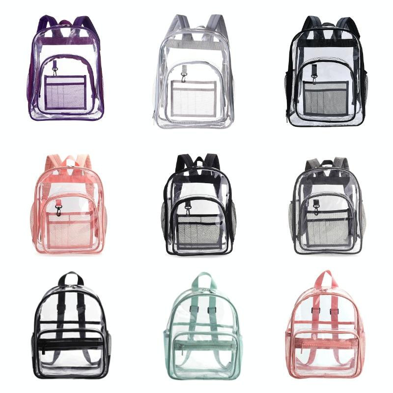 Waterproof Pvc Backpack for Students - Compact and Durable - Small Pink