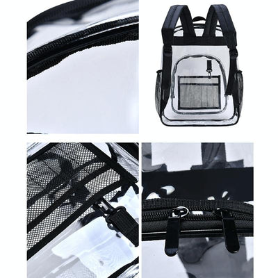 Waterproof Pvc Backpack for Students - Compact and Durable - Small Pink