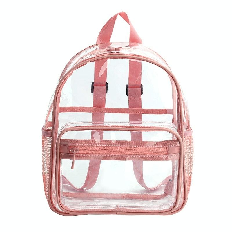 Waterproof Pvc Backpack for Students - Compact and Durable - Small Pink