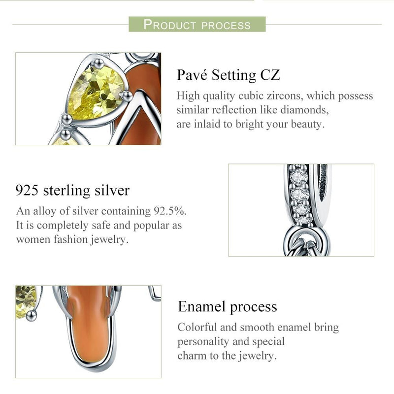 925 Sterling Silver Summer Cozy Head Pendant For Diy Bracelets & Necklaces