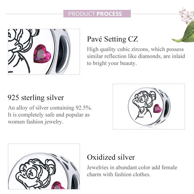 925 Sterling Silver Floral Beaded Diy Jewelry Set