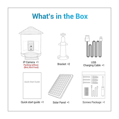 2Mp Wifi Camera With Ai Bird Recognition And Pir Motion Detection