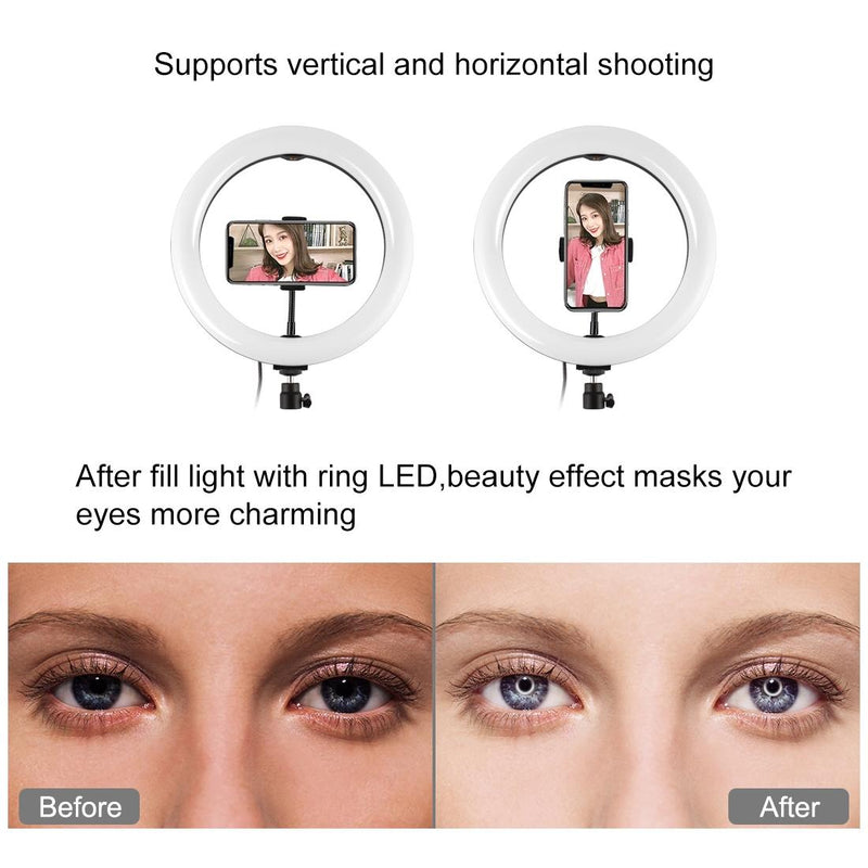 10.2 Rgbw Led Ring Light Kit with 1.1m Tripod & Phone Clamp