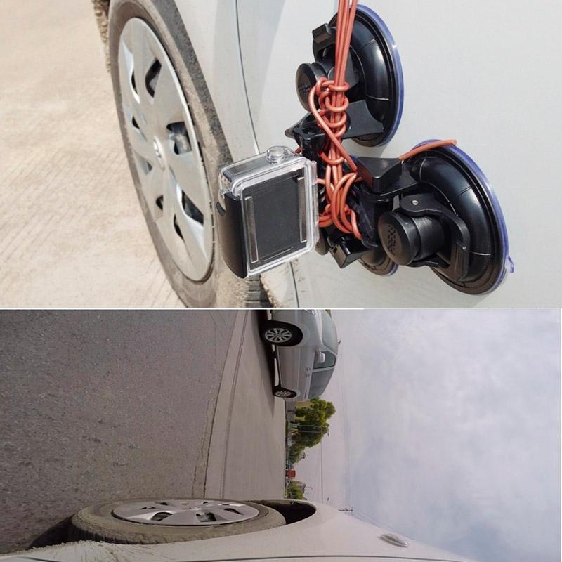 Triangle Suction Cup Mount for Action Cameras with Screwdriver