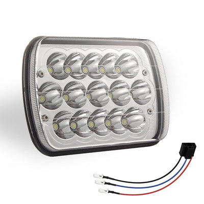 7 Inch 5X7 H4 15W Dc 9 - 30V 1500Lm Ip67 Car Truck Off - Road Vehicle Led Work Lights / Headlight With 15Leds Lamps