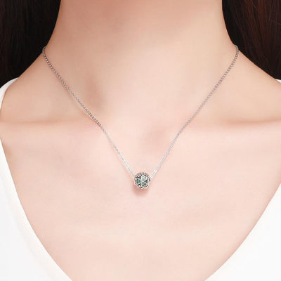 925 Sterling Silver Green Clover Bead For Diy Bracelets