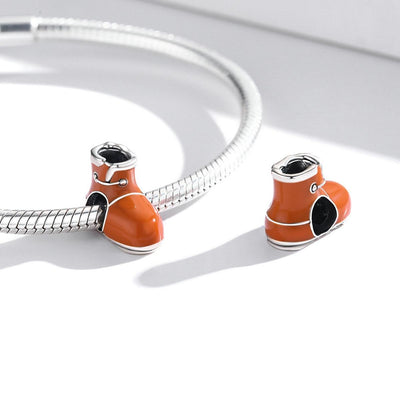925 Sterling Silver Small Cotton Boots Beads For Diy Bracelets & Necklaces