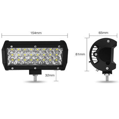 7 Inch 18W 1800Lm 3 Row Led Strip Light Working Refit Off - Road Vehicle Lamp Roof Strip Light