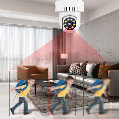 1080P Wifi Camera With Night Vision And Two-Way Voice - Smoke Alarm Bulb