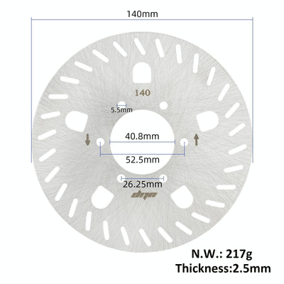 140Mm 6-Hole Disc Brake For Xiaomi Ninebot Electric Scooter Gt1 / Gt2