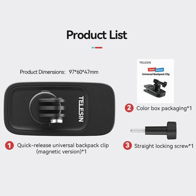 Universal Magnetic Backpack Mounting Bracket - Quick Release