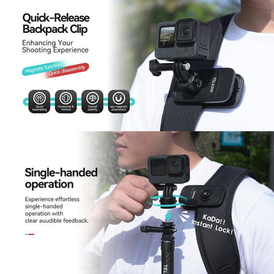 Universal Magnetic Backpack Mounting Bracket - Quick Release