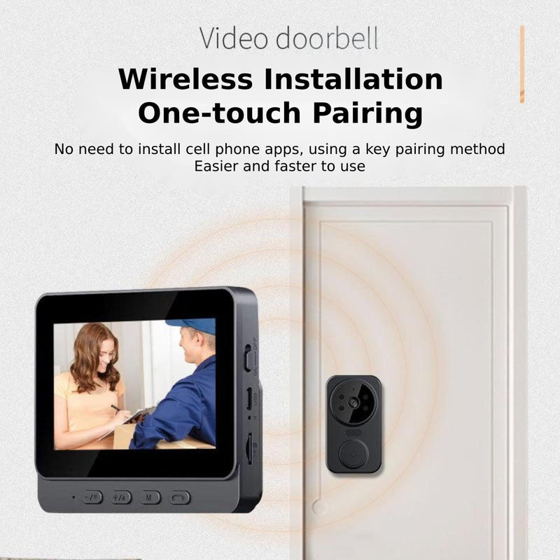 2.4G Wireless Doorbell With 4.3 Ips Screen And Night Vision Camera