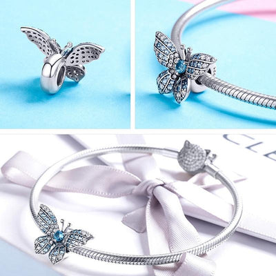 925 Sterling Silver Diy Butterfly Bracelet With Pearl Accents Bsc061