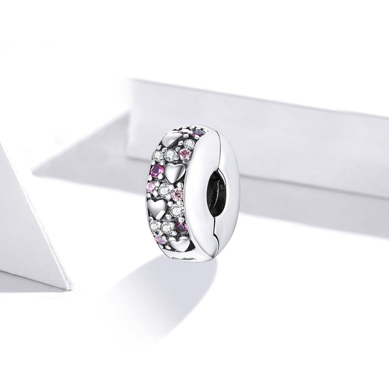 925 Sterling Silver Sparkling Love Beads For Diy Bracelets & Necklaces