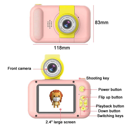 Reversible Mini Hd Child Camera With 8G Card Reader - Blue
