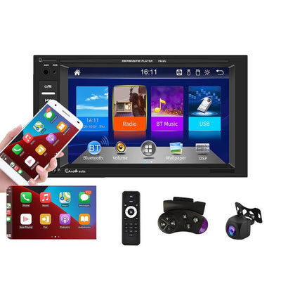 6.2 Inch Dual Spindle Hd Car Mp5 Player + Ahd Camera