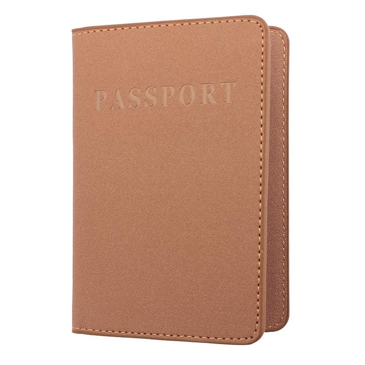 Frosted Pu Multi Card Passport Holder Dirty Yellow