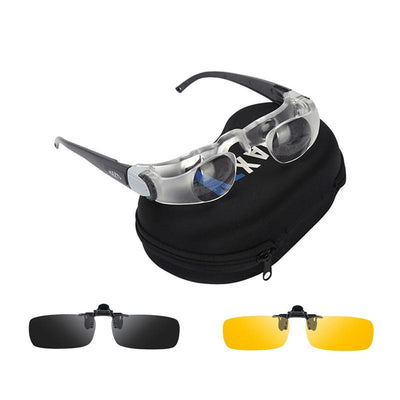 Adjustable Focus Fishing Telescope with Clip - Presbyopia & Yellow / Gray