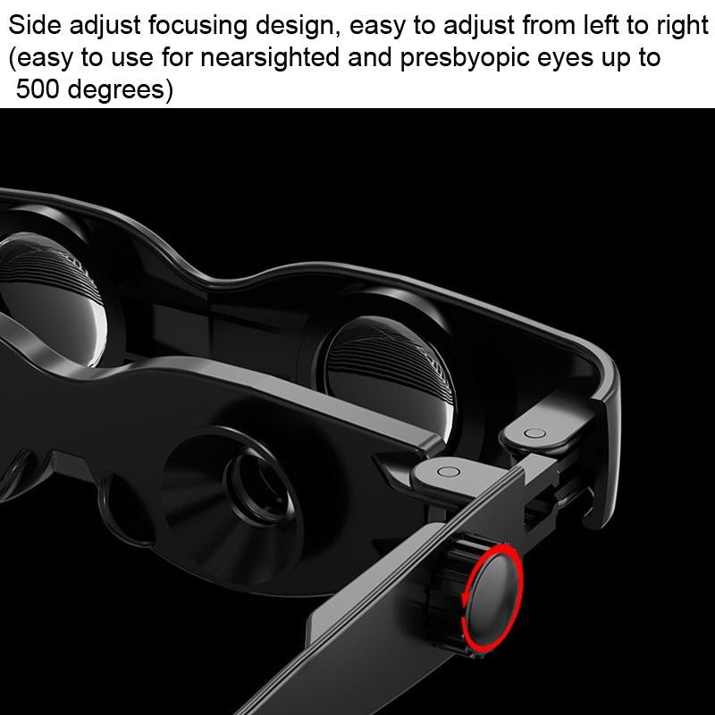 Adjustable Focus Binoculars with Glass Lenses - Grey & Yellow