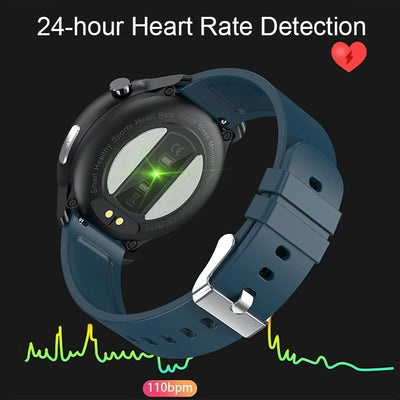 1.3 Inch Heart Rate Smart Watch Brown Leather