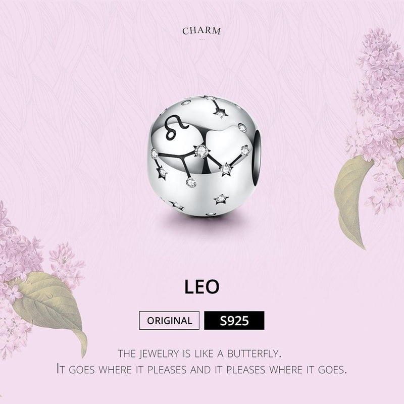 925 Sterling Silver Diy Zodiac Bracelet Beads Leo Style - Leo