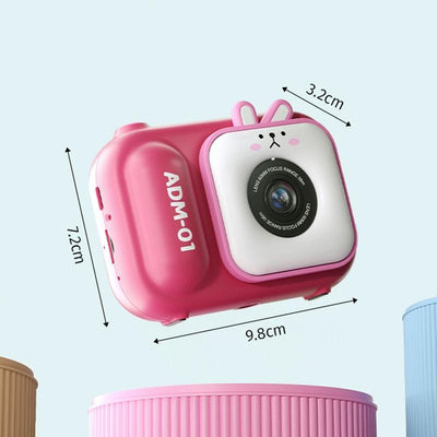 48Mp Dual Lens Kids Digital Camera With 2.4 Ips Screen And 32Gb Tf Card - Blue Fox - With 64G Tf Card Pink Bunny
