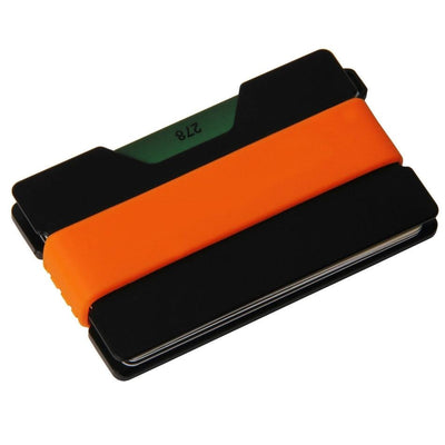 Rfid Card Holder & Edc Wallet Anti Theft Aluminum Alloy Orange