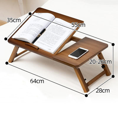 Adjustable Folding Laptop Desk for Dorm or Study - Height and Space Saver