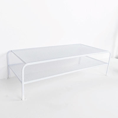 Desk Organizer Bracket for Elevated Computer Monitor - Wrought Iron - Deepen Dual Layer