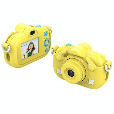 2.0-Inch 4X Zoom Hd Digital Camera For Kids - Blue - Yellow