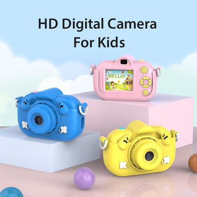2.0-Inch 4X Zoom Hd Digital Camera For Kids - Blue - Yellow
