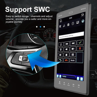 9.5 Inch Vertical Screen Car Mp5 Player + Ahd Camera