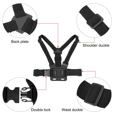 Adjustable Body Mount Belt with Phone Clamp and j Hook Mount