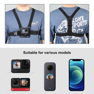 Adjustable Body Mount Belt with Phone Clamp and j Hook Mount
