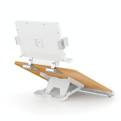 Adjustable Desktop Book Stand With Multi-Angle Clip - Foldable Tablet Holder