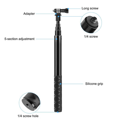 110cm Metal Selfie Stick Monopod for Insta360 one Rs X2 X3 X4