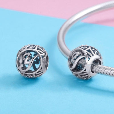 925 Sterling Silver Personalized Letter Beads For Diy Bracelets & Necklaces Style - Y