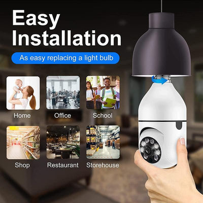 1080P Wifi Light Bulb Camera With Night Vision And Two-Way Voice