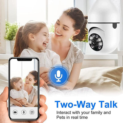 1080P Wifi Light Bulb Camera With Night Vision And Two-Way Voice