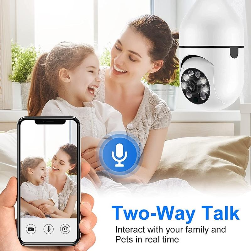 1080P Wifi Light Bulb Camera With Night Vision And Two-Way Voice