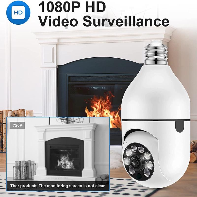 1080P Wifi Light Bulb Camera With Night Vision And Two-Way Voice