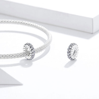 925 Sterling Silver Sparkling Winter Zircon Beads For Diy Bracelets & Necklaces