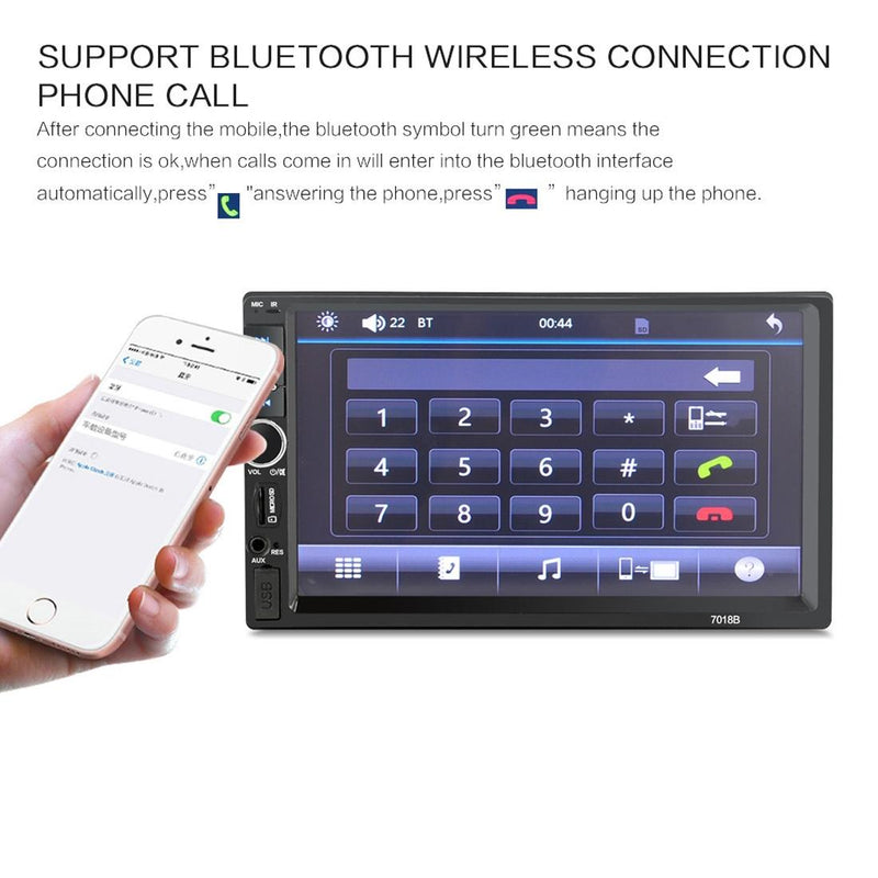 7 Inch Hd Touch Car Radio W / Bluetooth Remote Rearview Camera 6800 Module Fm / Tf / Usb